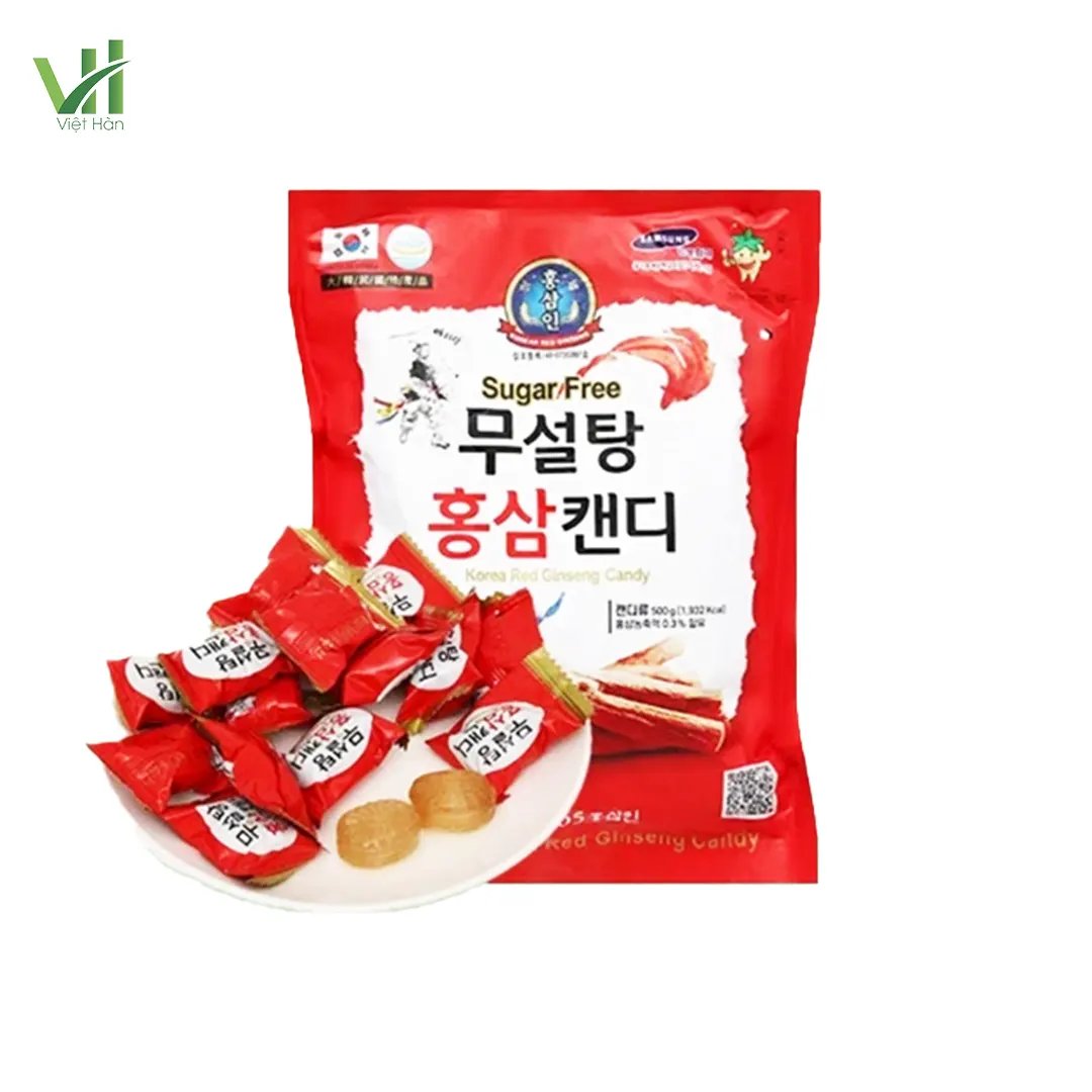 Kẹo hồng sâm Hàn Quốc không đường 365 – Gói 500g