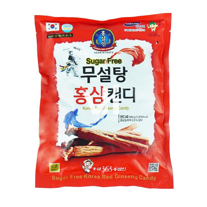 Kẹo hồng sâm Hàn Quốc không đường 365 – Gói 500g 2