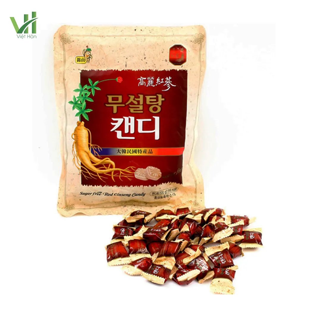 Kẹo hồng sâm 500g không đường Hàn Quốc – Món ăn vặt bổ dưỡng