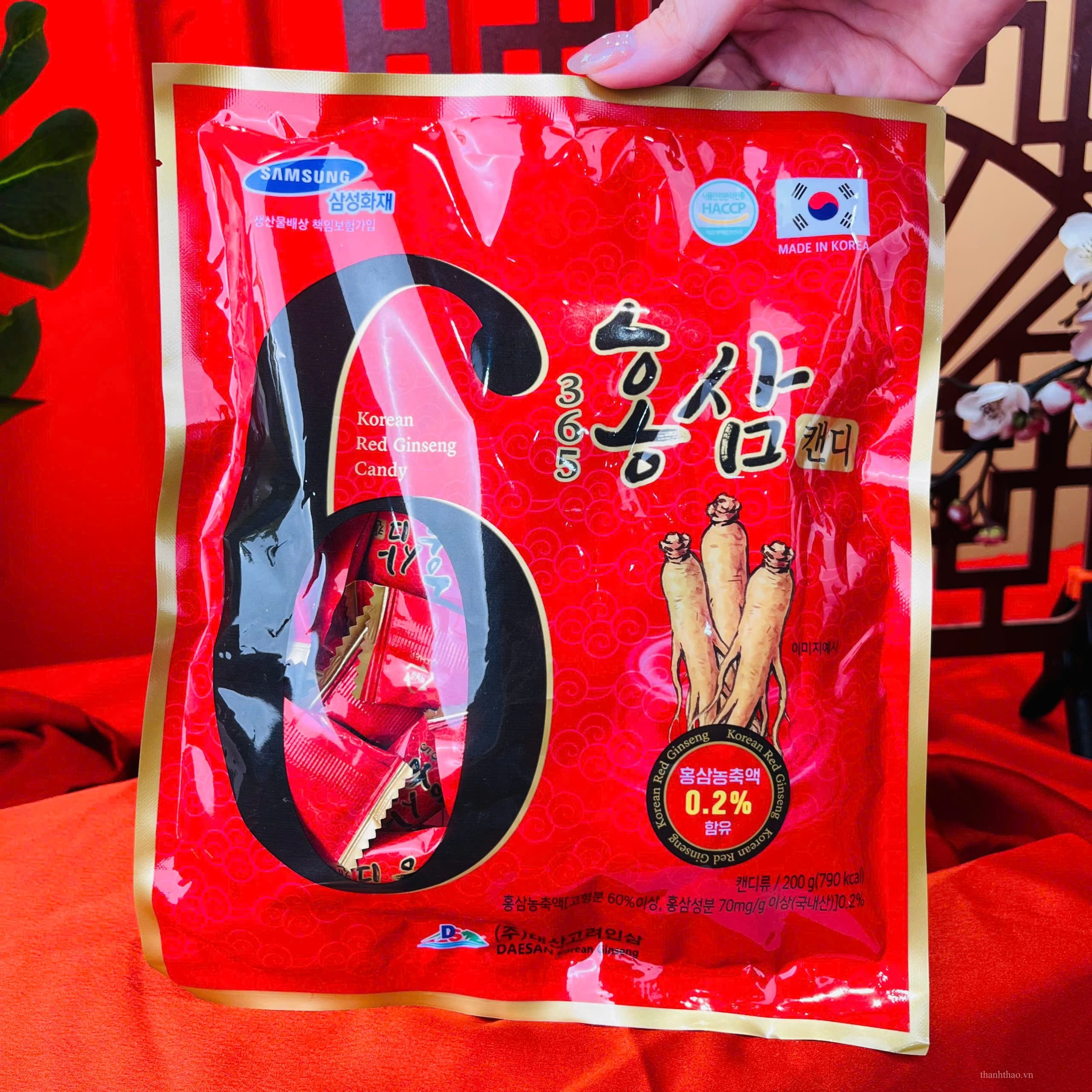 Kẹo Hồng Sâm Số 6 Daesan 200g – Ngọt Dịu, Thơm Nhẹ, Dễ Ăn 4
