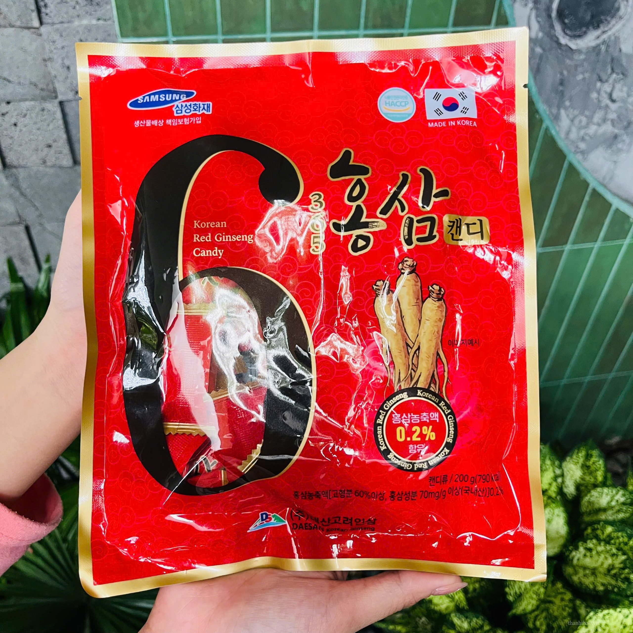 Kẹo Hồng Sâm Số 6 Daesan 200g – Ngọt Dịu, Thơm Nhẹ, Dễ Ăn 2