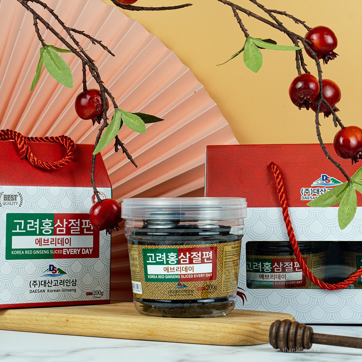 Mứt Sâm Tẩm Mật Ong Everyday Daesan – 2 hộp x 200g 4