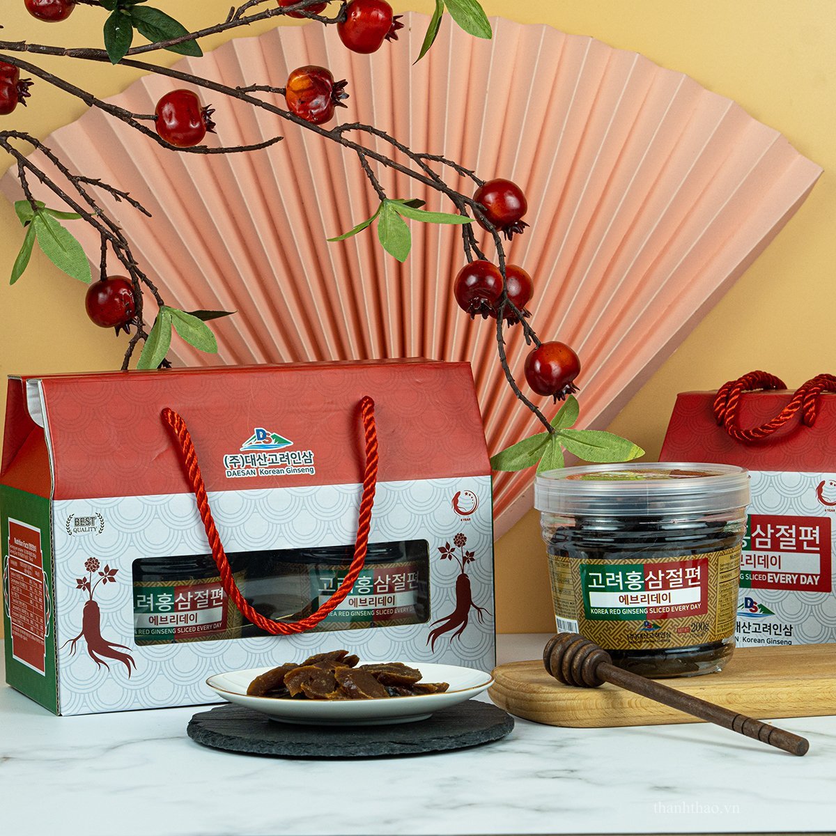 Mứt Sâm Tẩm Mật Ong Everyday Daesan – 2 hộp x 200g 2
