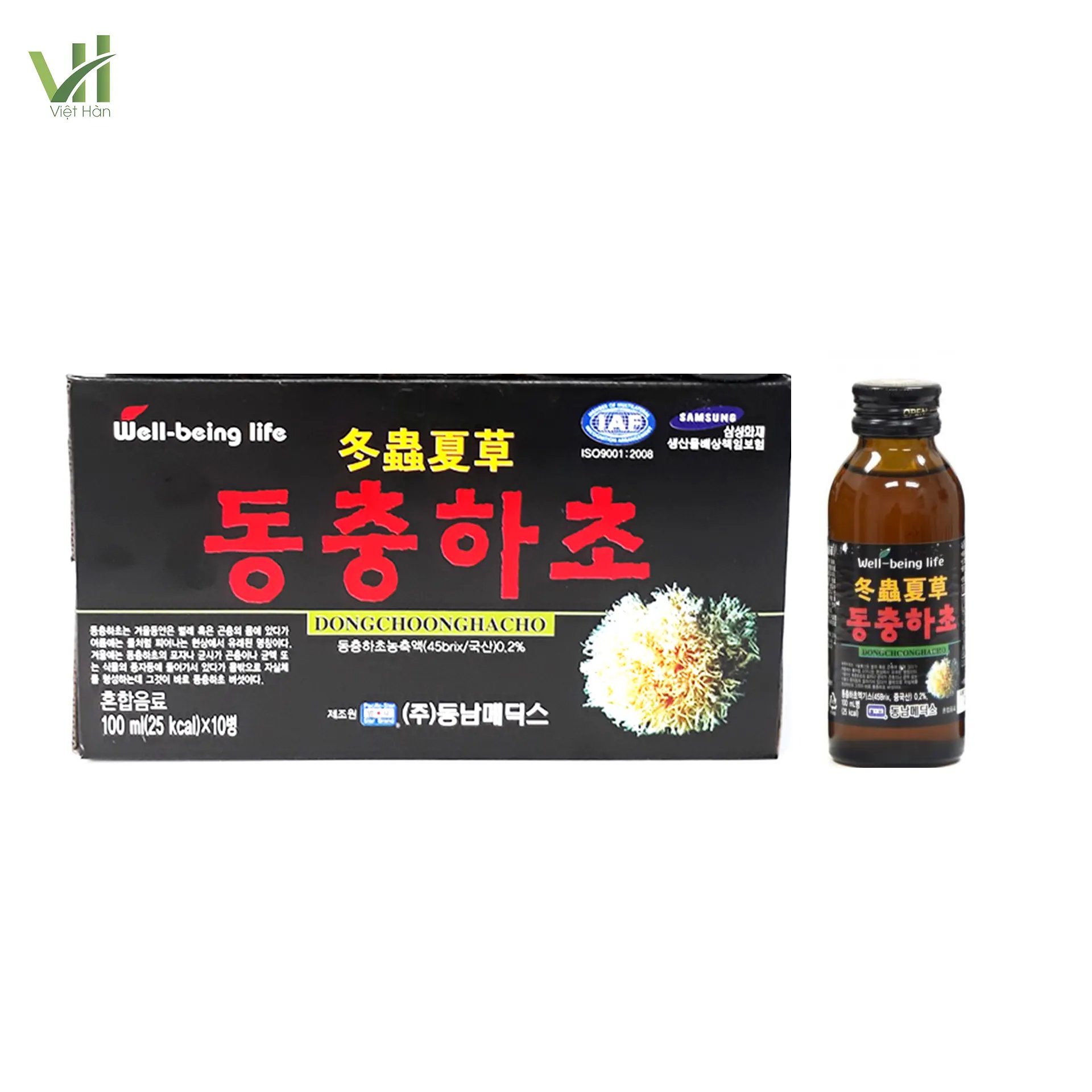 Nước Đông Trùng Hạ Thảo Hàn Quốc hộp 10 chai x 100ml