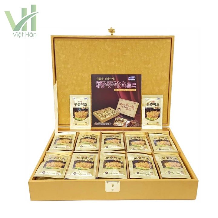 Nước Đông Trùng Hạ Thảo Hàn Quốc KangHwa hộp vàng 60 gói x 30ml 2