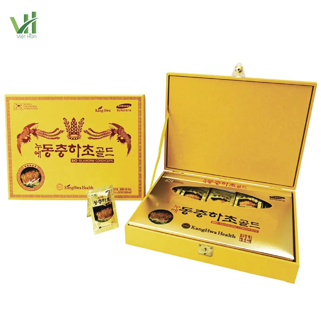Nước Đông Trùng Hạ Thảo Hàn Quốc KangHwa hộp vàng 60 gói x 30ml