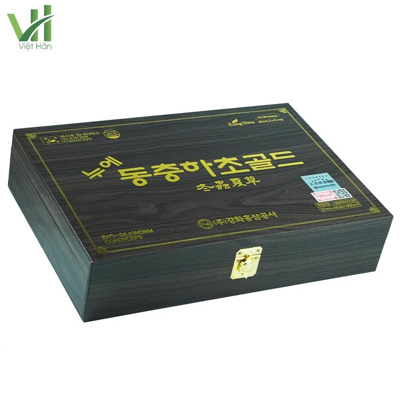 Nước Đông Trùng Hạ Thảo Hàn Quốc Kanghwa hộp gỗ đen 30ml x 60 gói 2