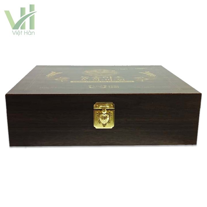 Nước uống Đông Trùng Hạ Thảo Hàn Quốc hộp gỗ đen 30ml x 60 gói 5