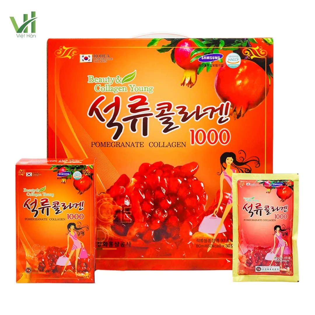 Nước ép lựu Collagen Kanghwa Hàn Quốc Hộp 30 gói