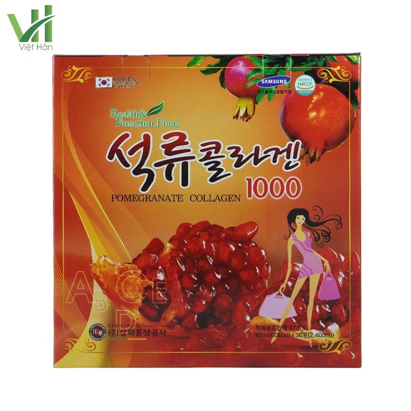 Nước ép lựu Collagen Kanghwa Hàn Quốc Hộp 30 gói 4
