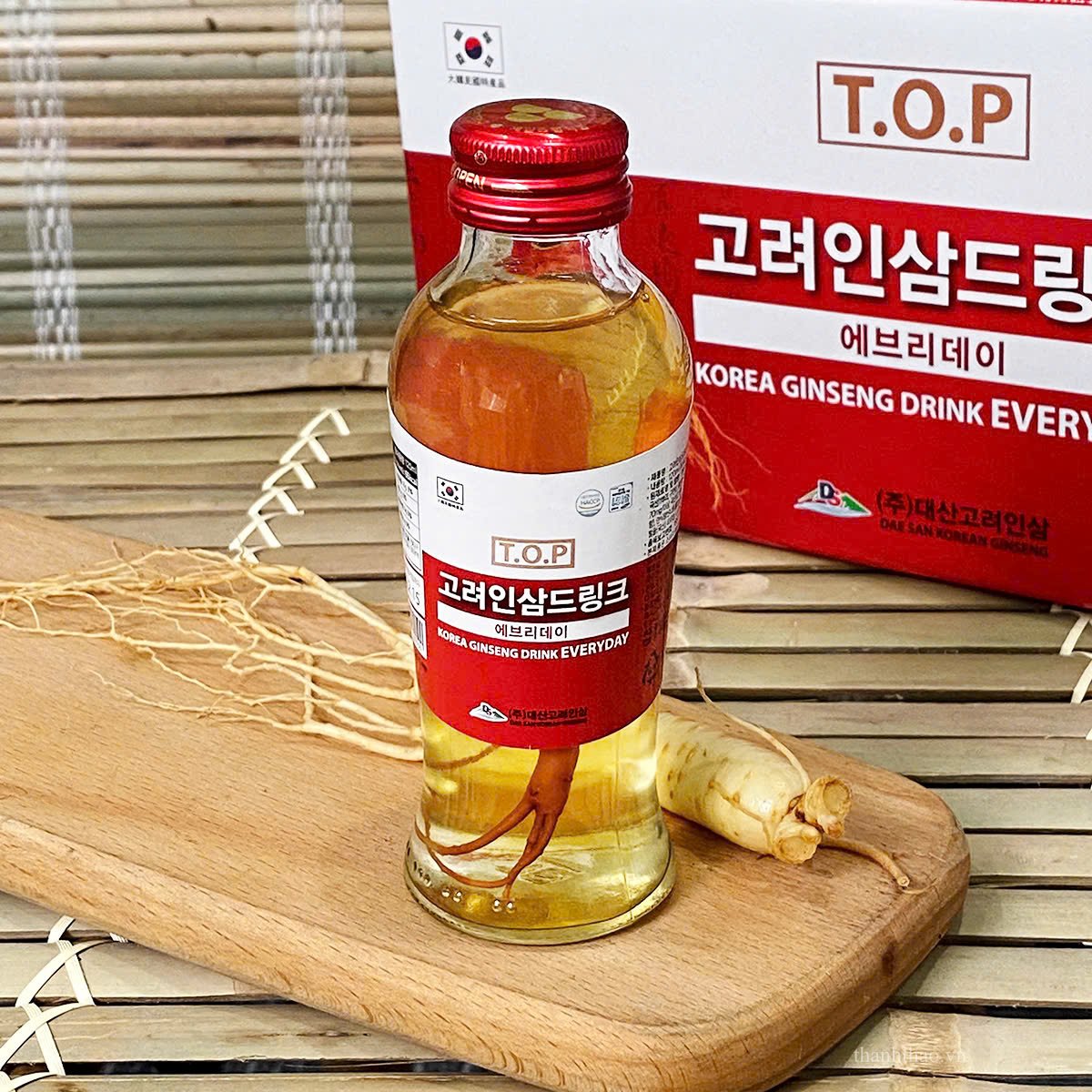 Nước Hồng Sâm T.O.P Daesan có củ Hàn Quốc 10 chai x 120ml 9