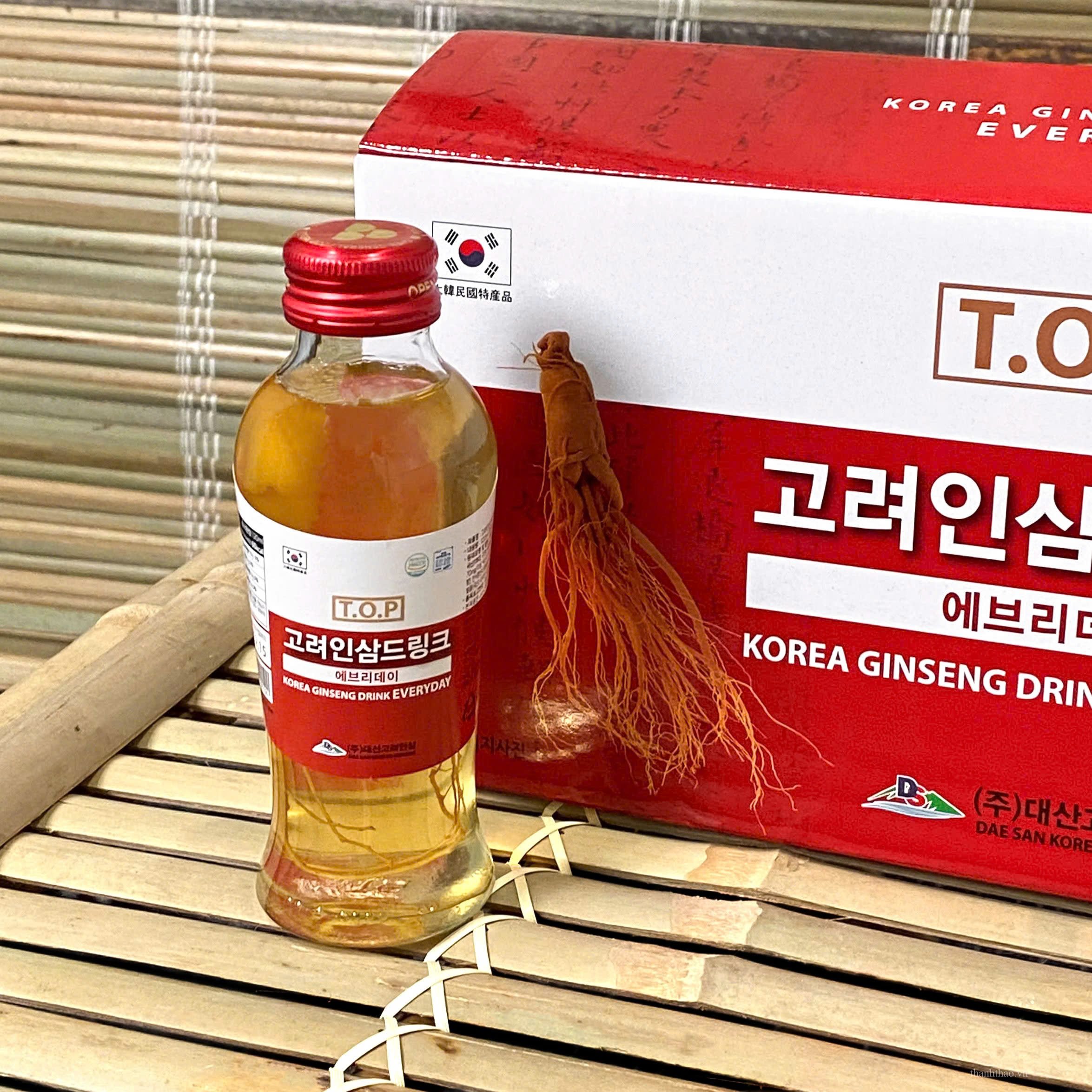 Nước Hồng Sâm T.O.P Daesan có củ Hàn Quốc 10 chai x 120ml 7