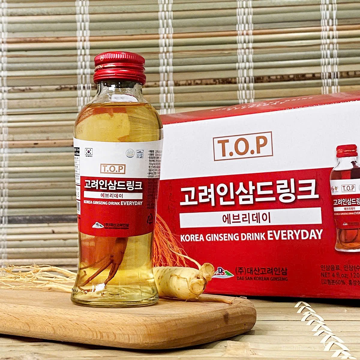 Nước Hồng Sâm T.O.P Daesan có củ Hàn Quốc 10 chai x 120ml 5