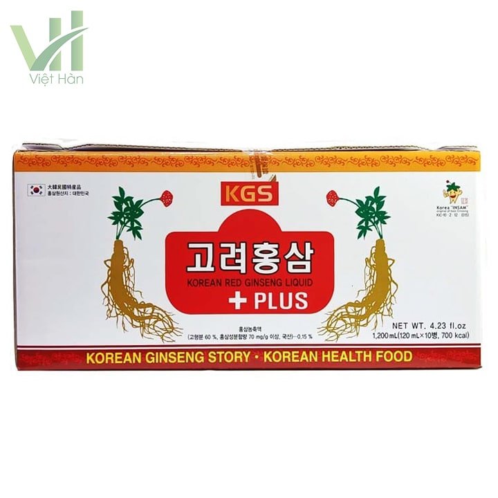 Nước Hồng Sâm KGS có củ Hàn Quốc Hộp 10 chai x 120ml 5