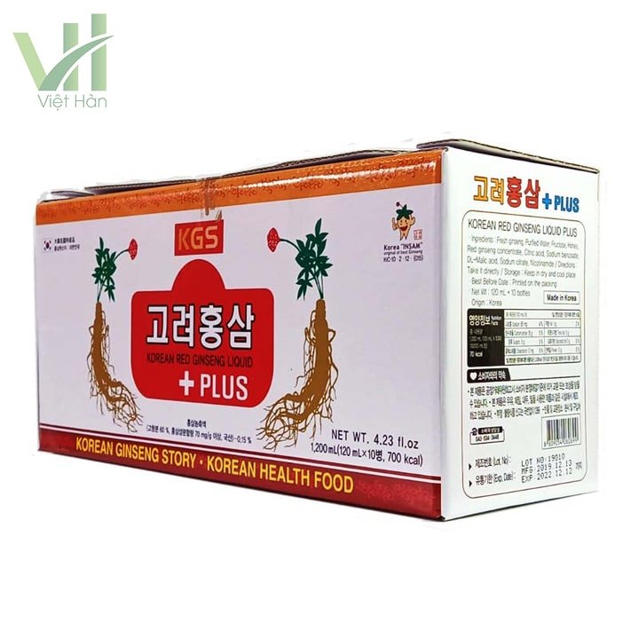 Nước Hồng Sâm KGS có củ Hàn Quốc Hộp 10 chai x 120ml 4