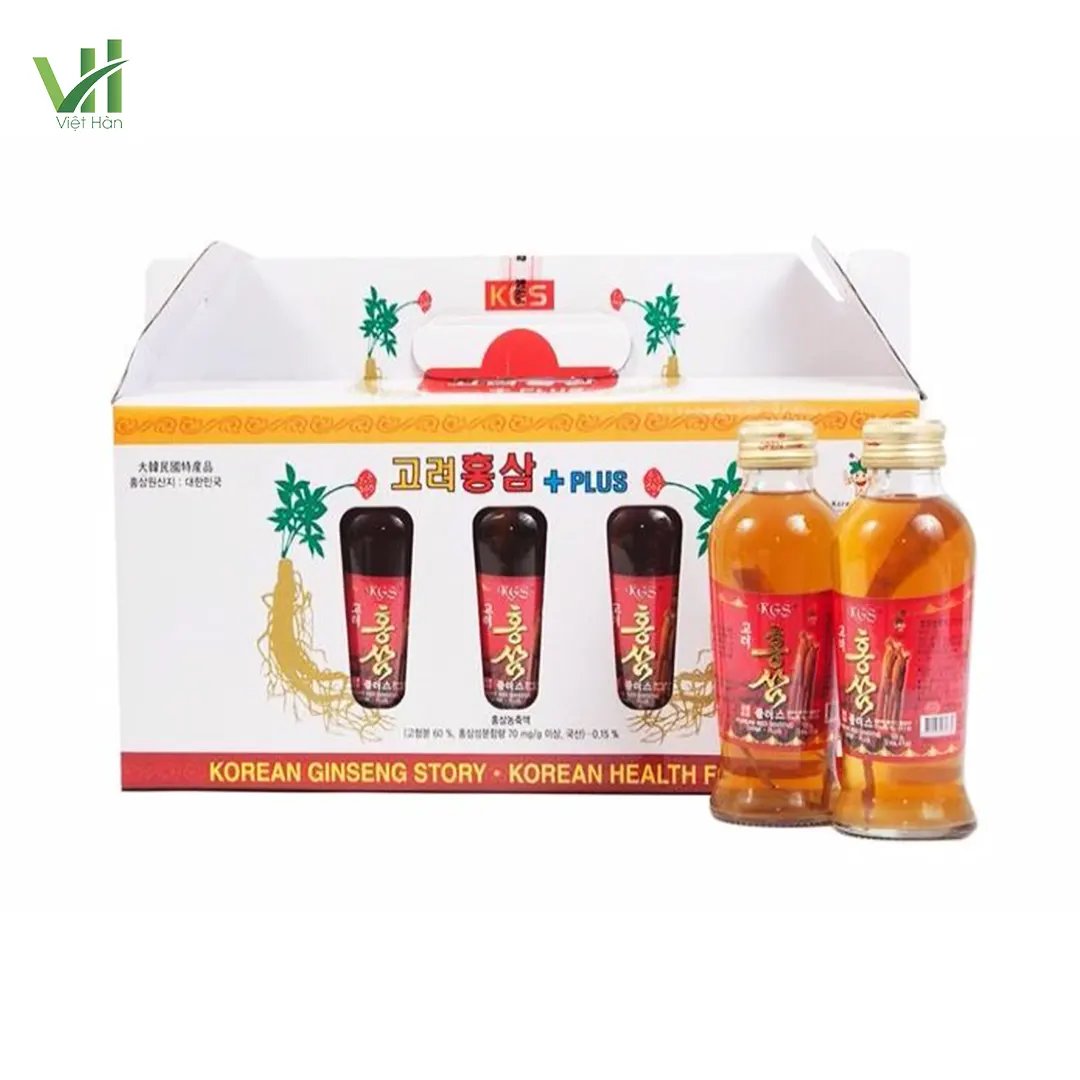 Nước Hồng Sâm KGS có củ Hàn Quốc Hộp 10 chai x 120ml