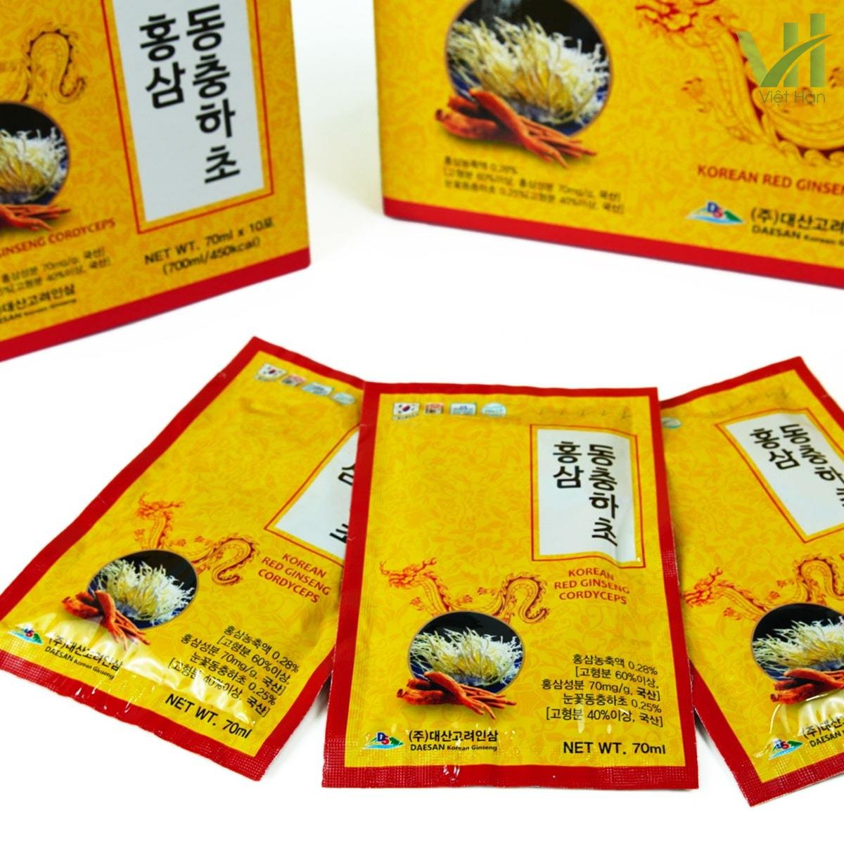 Nước Hồng Sâm Đông Trùng Hạ Thảo Daesan Hàn Quốc Hộp 70ml x 20 gói 6