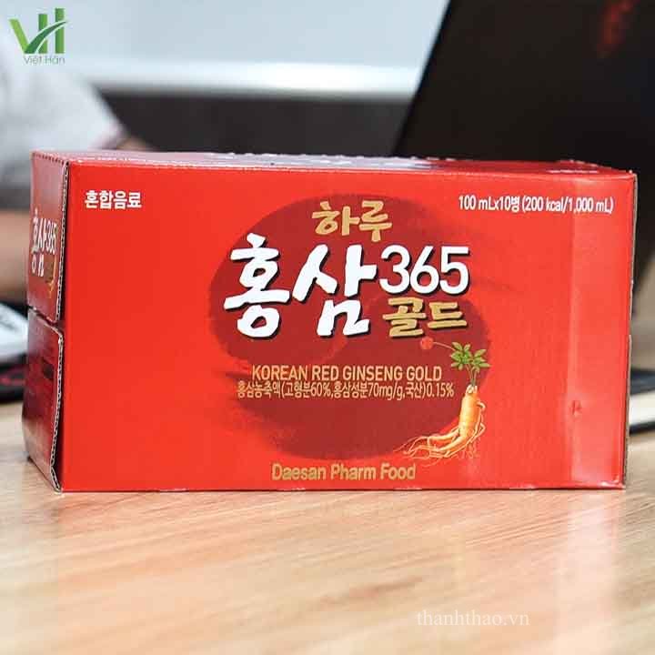 Nước Hồng Sâm Gold Daesan Hàn Quốc Hộp 10 chai x 100ml 5