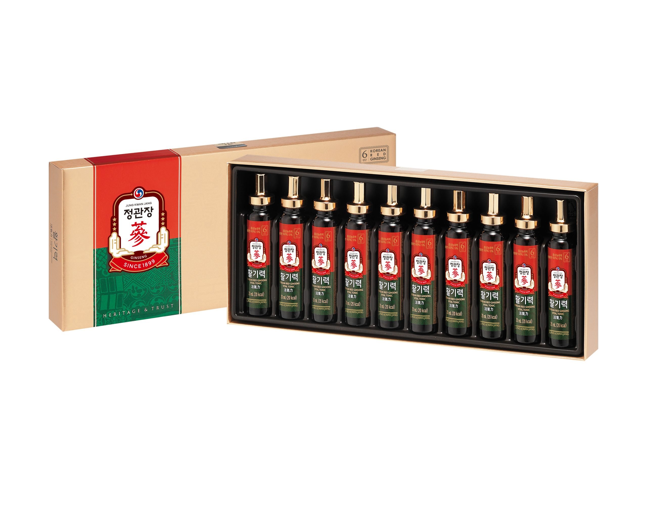 Nước Hồng Sâm Hwal Gi Ruk Jung Kwan Jang Hàn Quốc Hộp 10 ống x 20ml 2