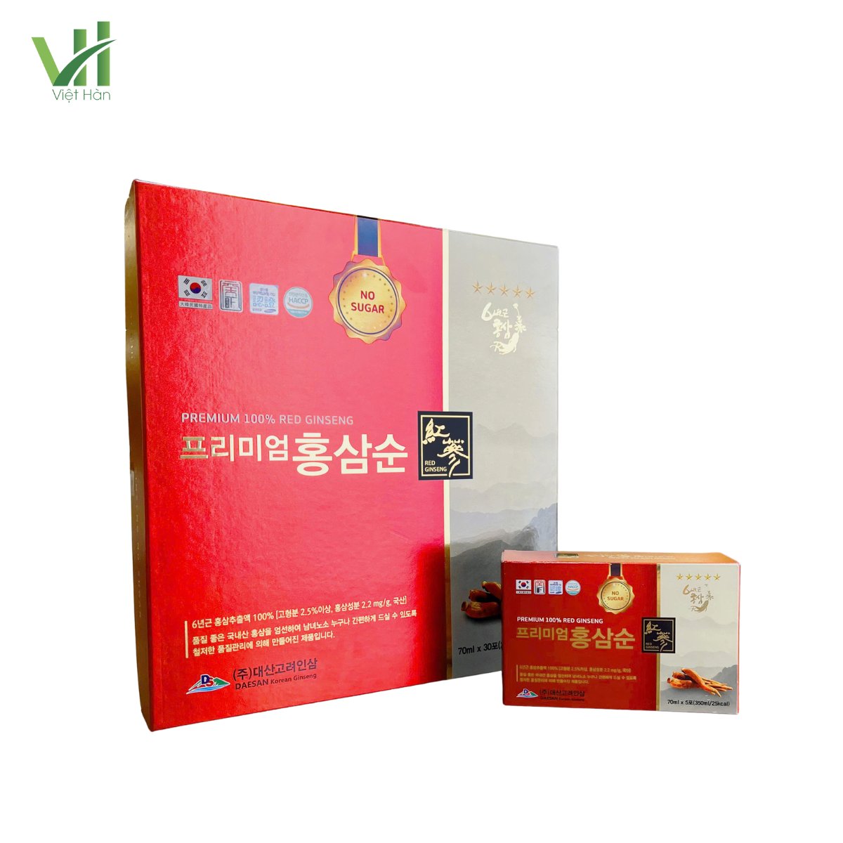 Nước Hồng Sâm Không Đường Daesan Hàn Quốc Hộp 70ml x 30 gói 8