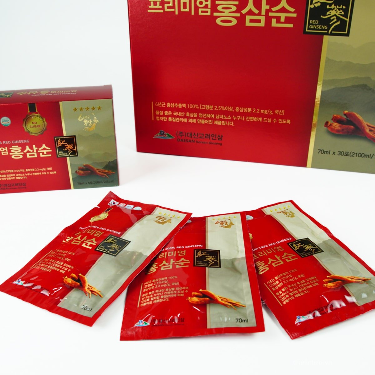Nước Hồng Sâm Không Đường Daesan Hàn Quốc Hộp 70ml x 30 gói 11