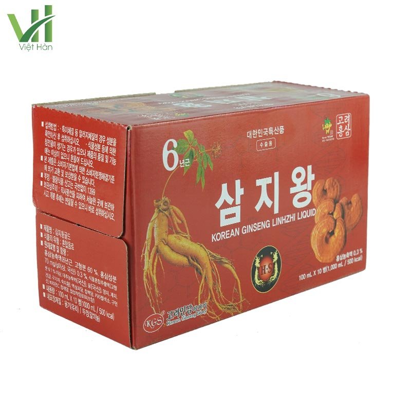 Nước Hồng Sâm Linh Chi KGS Hàn Quốc Hộp 10 chai x 100ml 4
