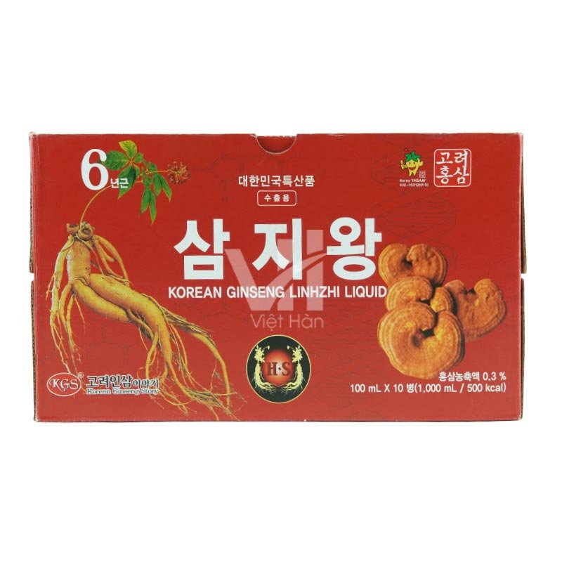 Nước Hồng Sâm Linh Chi KGS Hàn Quốc Hộp 10 chai x 100ml 2