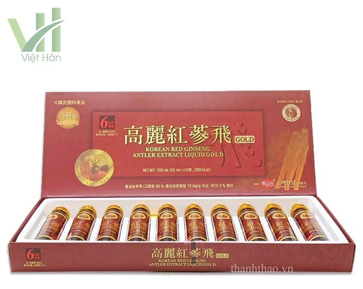 Nước Hồng Sâm Nhung Hươu KGS Hàn Quốc Hộp 10 ống x 20ml 2