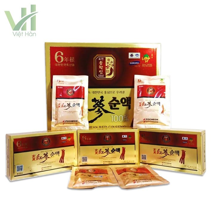 Nước Hồng Sâm Pocheon Hàn Quốc Hộp 30 gói x 80ml 2