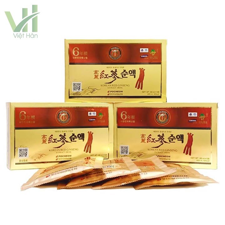Nước Hồng Sâm Pocheon Hàn Quốc Hộp 30 gói x 80ml 3