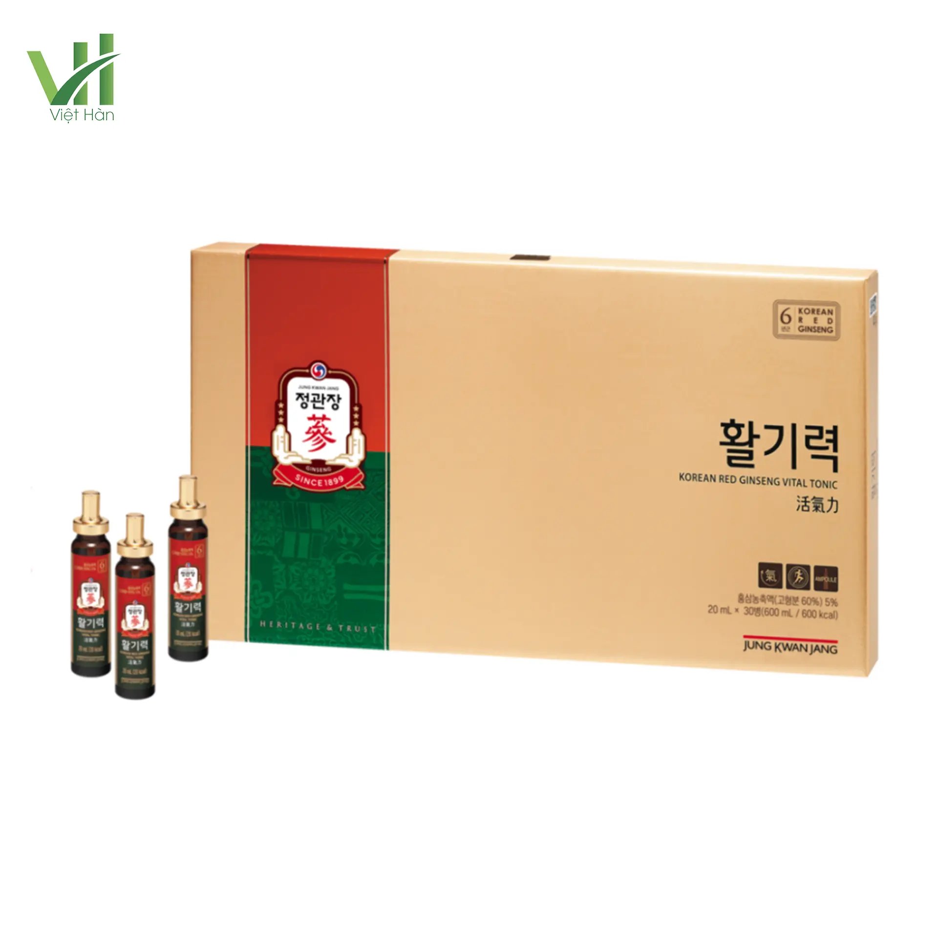 Nước Hồng Sâm Vital Tonic KGC Hàn Quốc – Hộp 30 ống x 20ml
