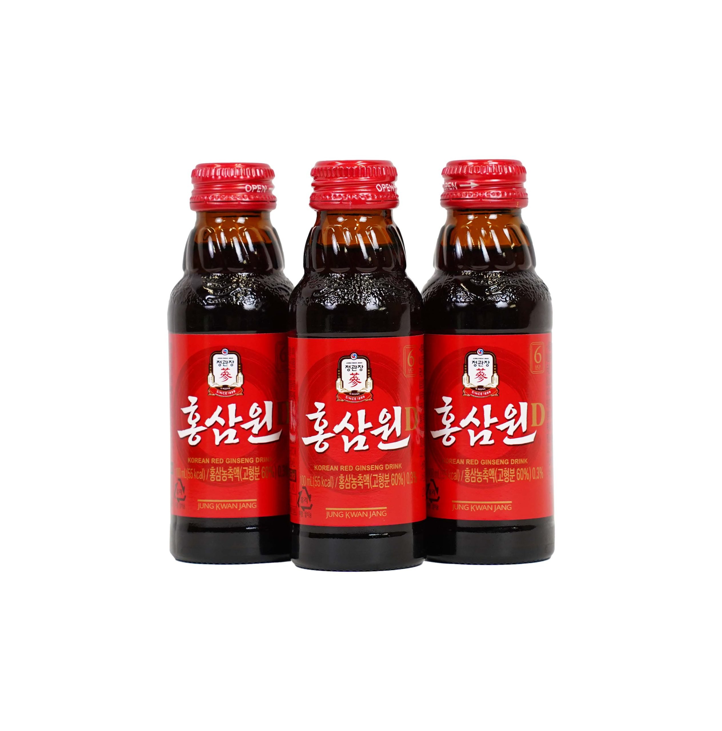 Nước Hồng Sâm Won Jung Kwan Jang Hàn Quốc Hộp 10 chai x 100ml 6