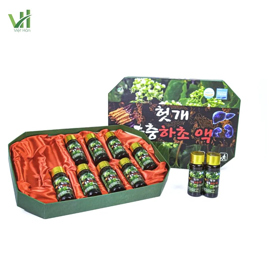 Nước Mát Gan Đông Trùng Hạ Thảo Well Bio hộp 10 chai x 100ml