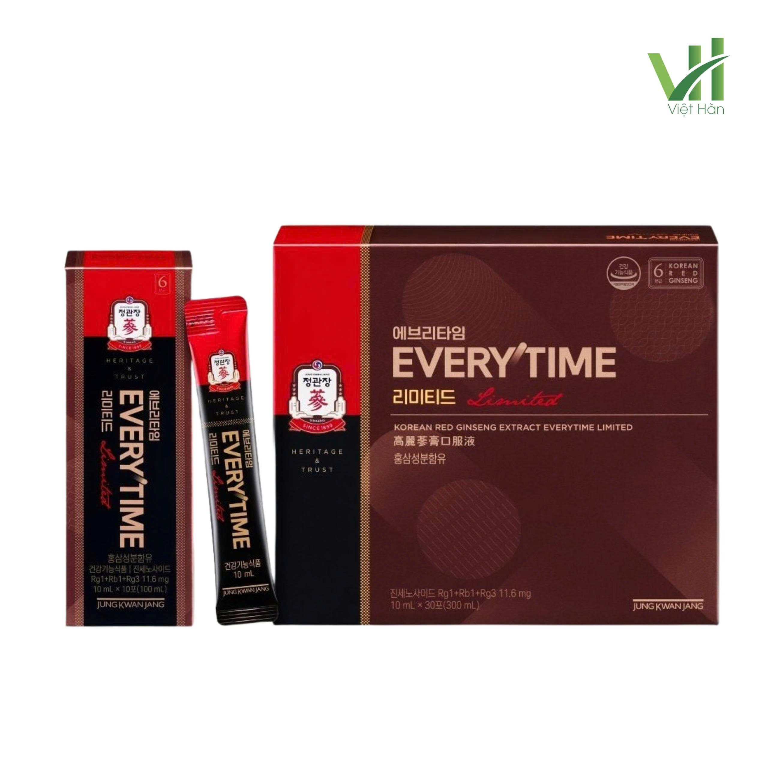 Nước Tinh Chất Địa Sâm Jung Kwan Jang Extract Limited Hộp 30 gói x 10ml