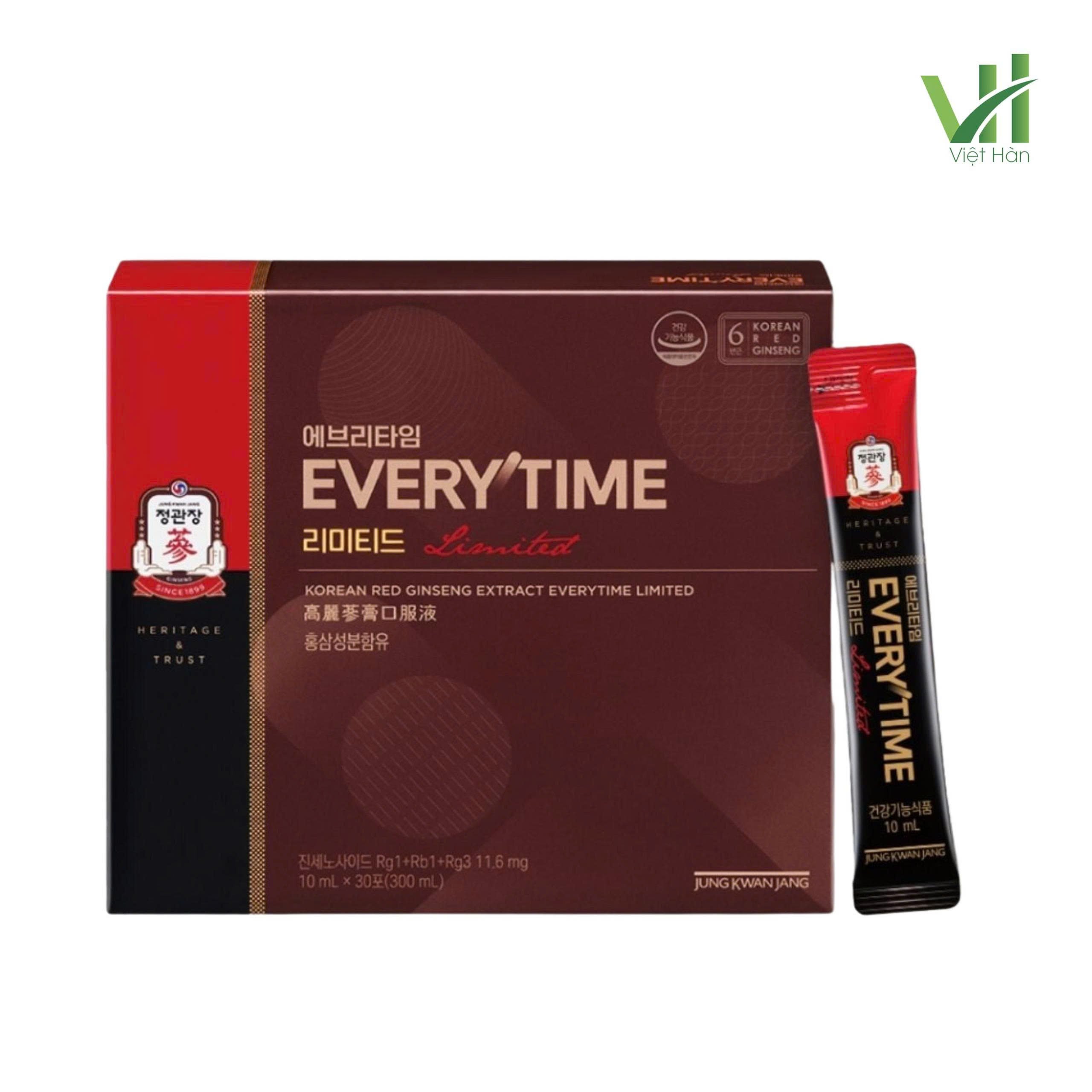 Nước Tinh Chất Địa Sâm Jung Kwan Jang Extract Limited Hộp 30 gói x 10ml 2