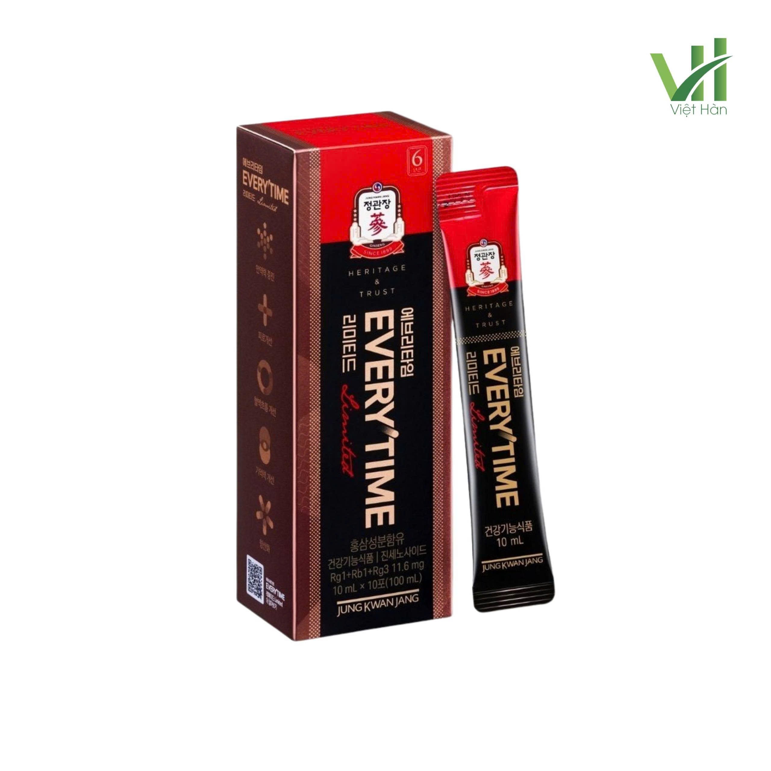 Nước Tinh Chất Địa Sâm Jung Kwan Jang Extract Limited Hộp 30 gói x 10ml 3