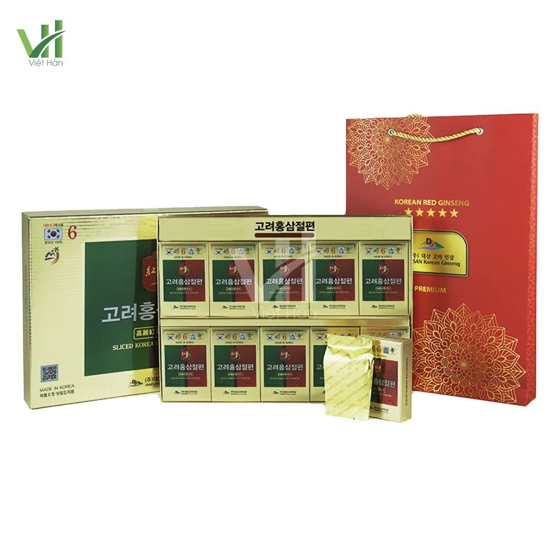 Sâm lát tẩm mật ong Daesan Hàn Quốc Hộp 10 gói x 20g