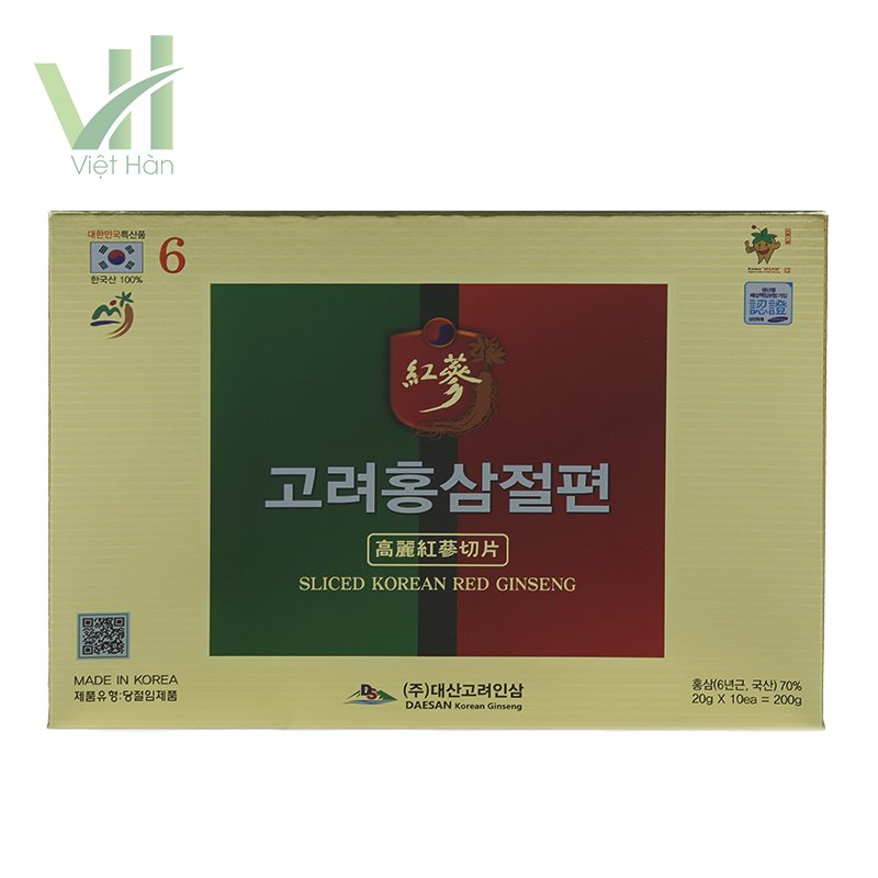 Sâm lát tẩm mật ong Daesan Hàn Quốc Hộp 10 gói x 20g 3