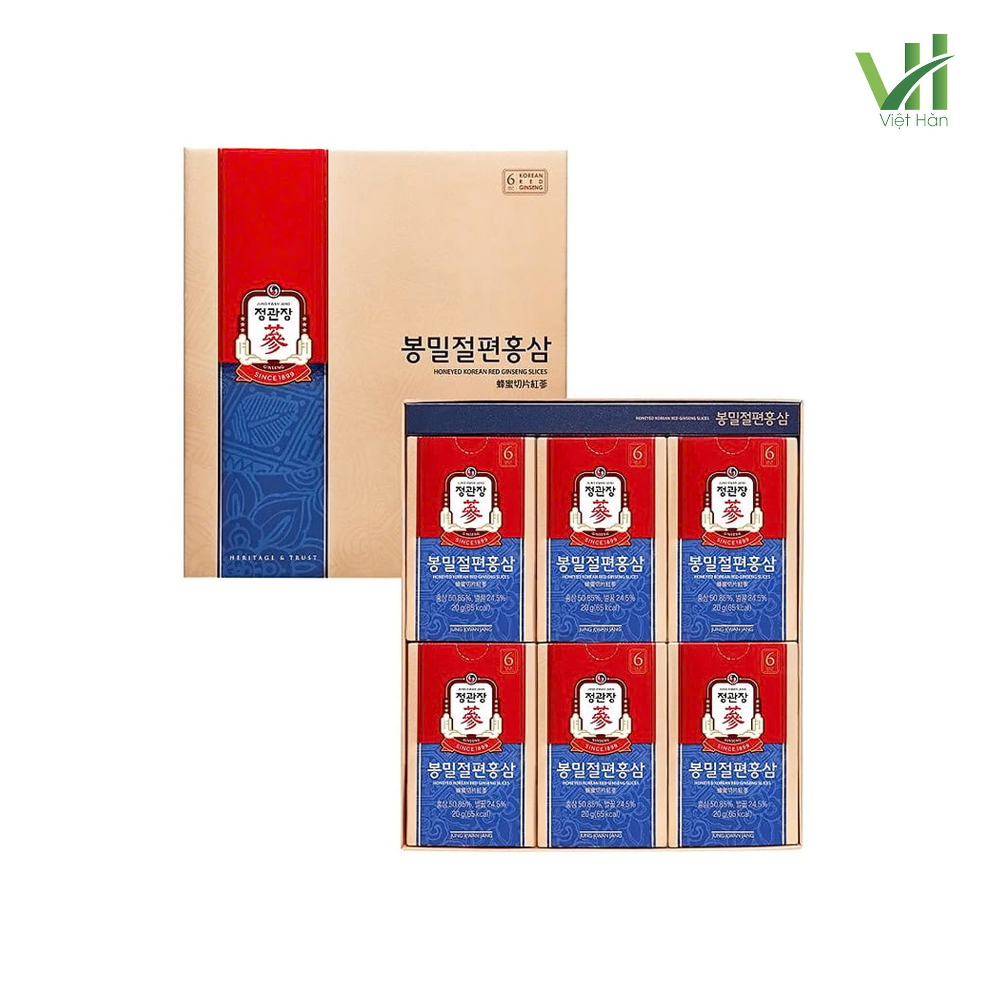 Sâm lát tẩm mật ong Jung Kwan Jang 20g x 12 hộp