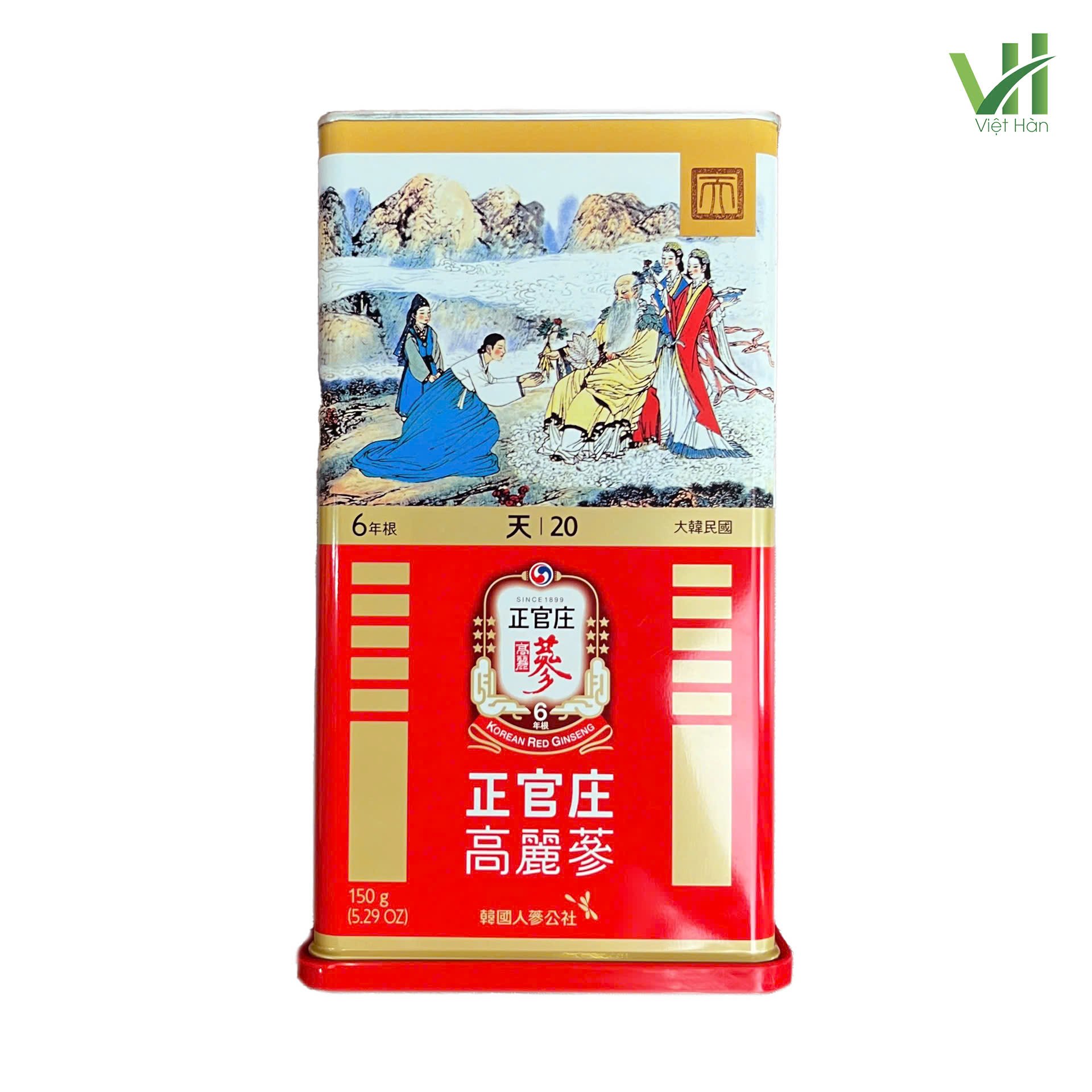 Thiên sâm khô Jung Kwan Jang Hộp 150g (số 20 – 7 củ) 6