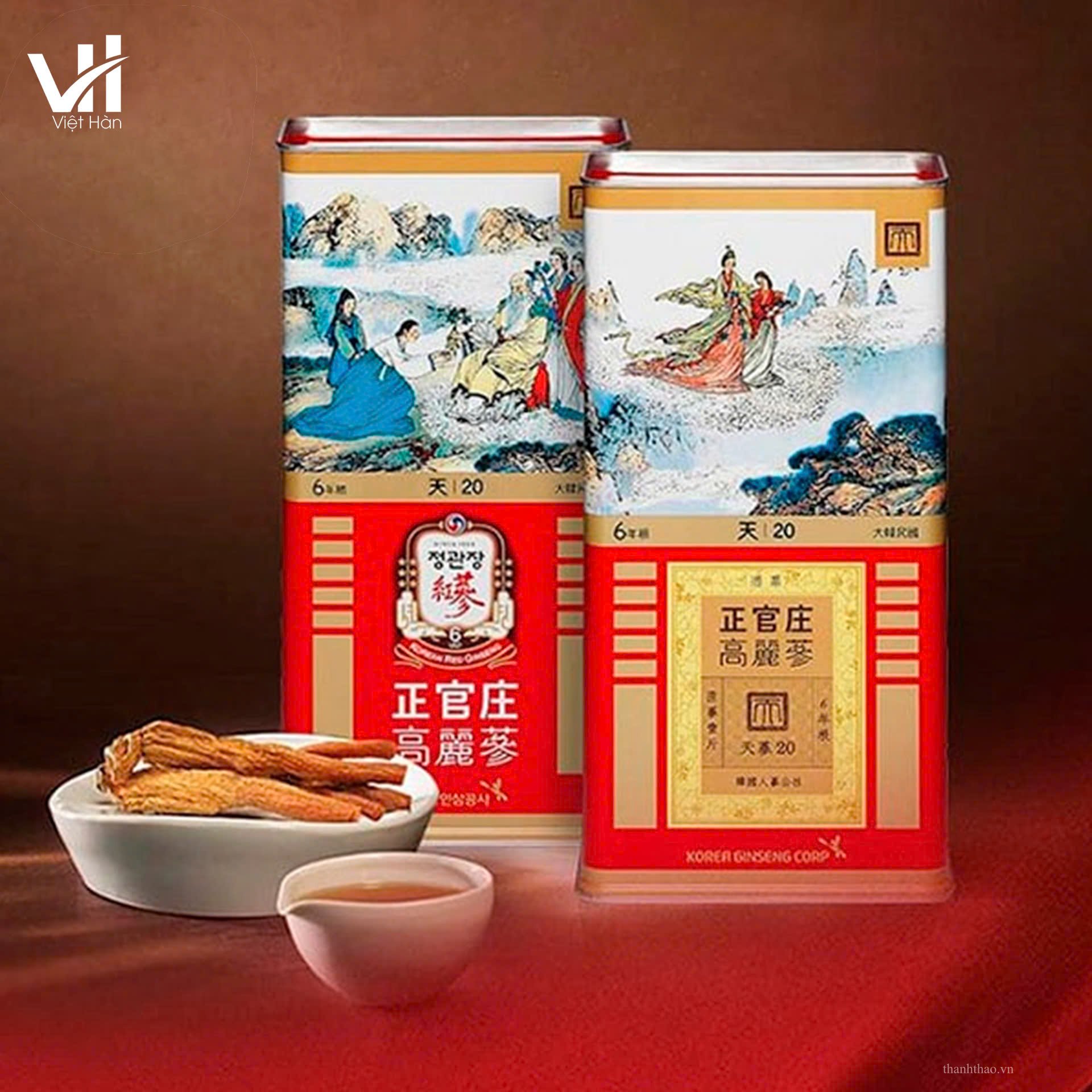 Thiên sâm khô Jung Kwan Jang Hộp 150g (số 20 – 7 củ) 10