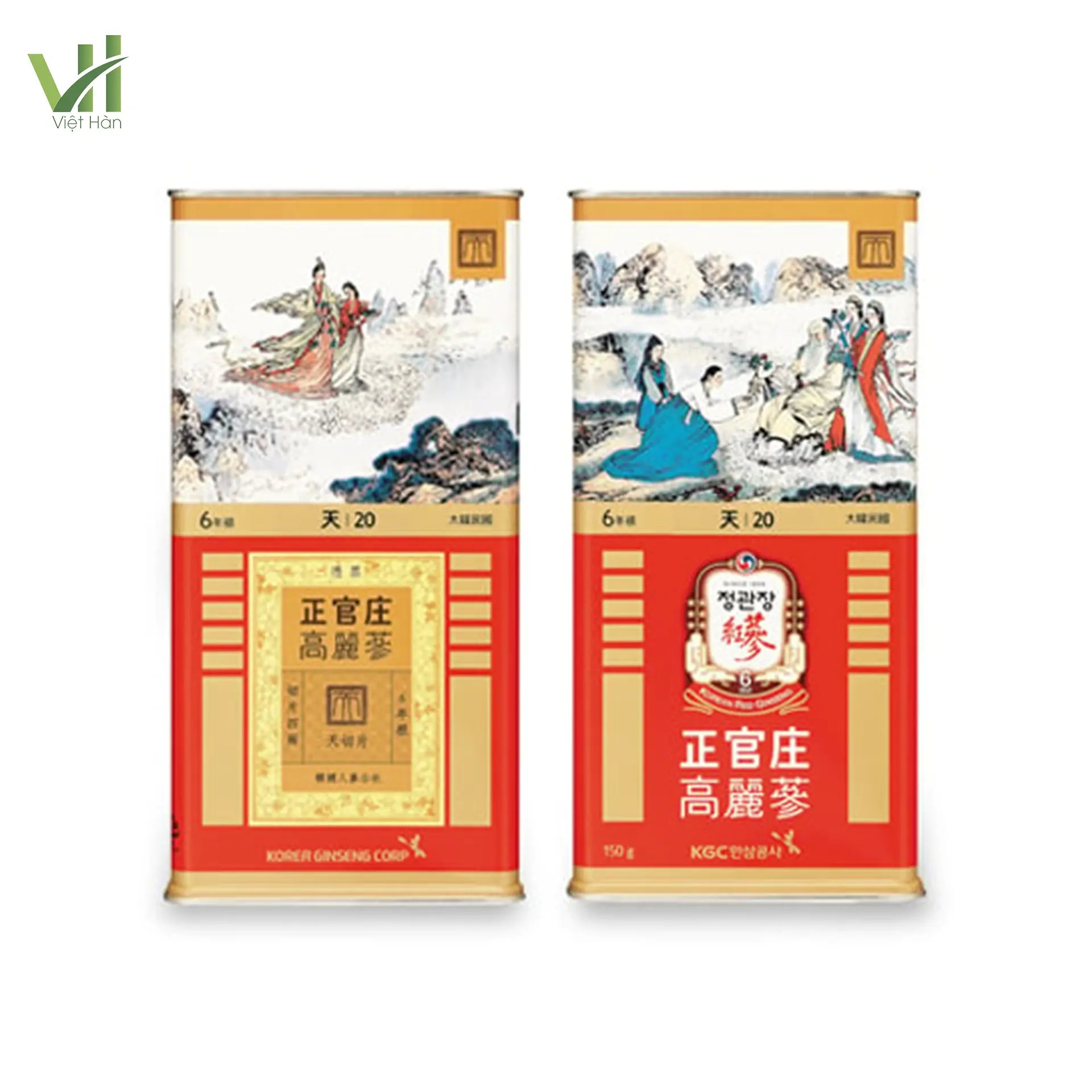 Thiên sâm khô Jung Kwan Jang Hộp 150g (số 20 – 7 củ)