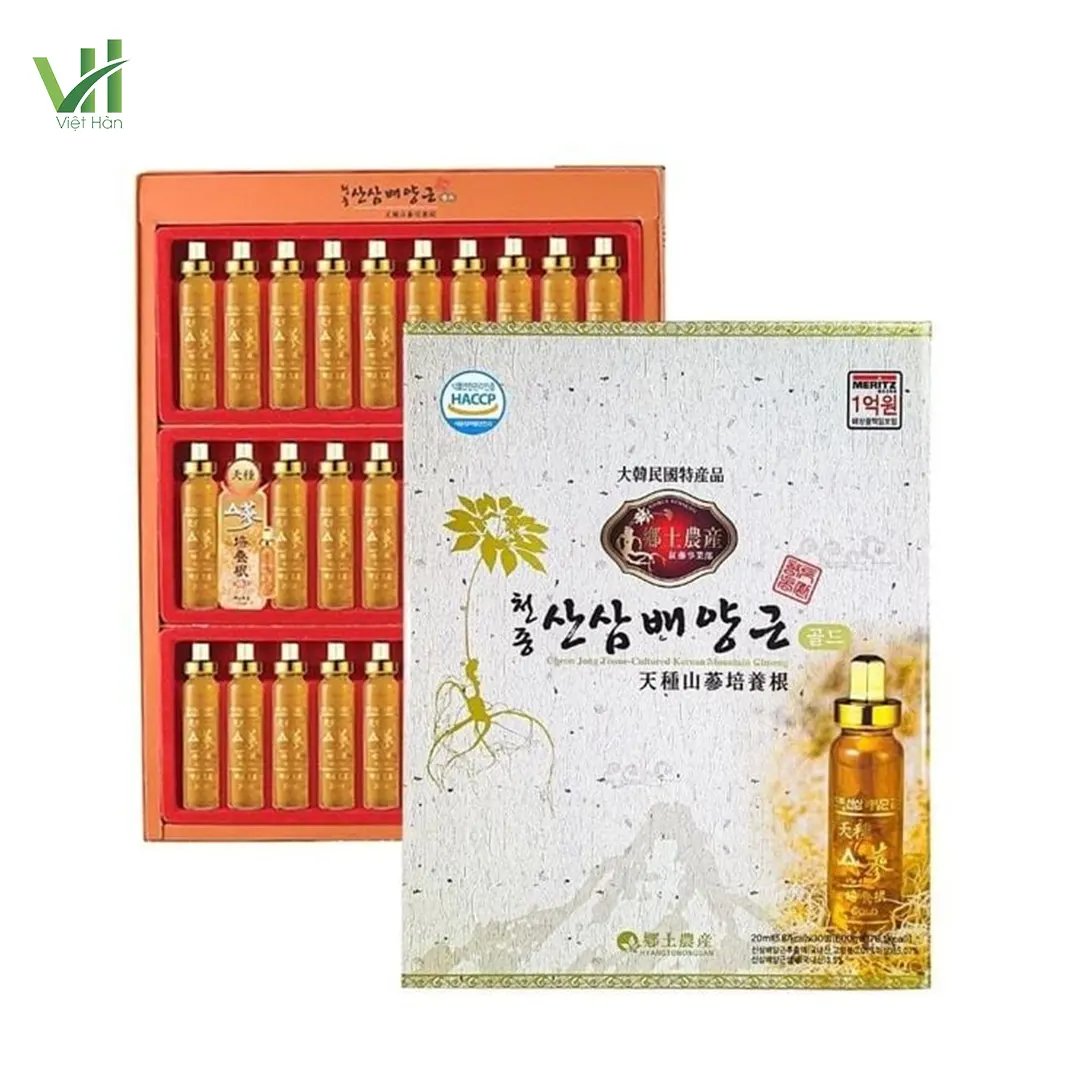 Tinh Chất Hồng Sâm Núi Cheon Jong Tissue Hàn Quốc Hộp 30 ống x 20ml