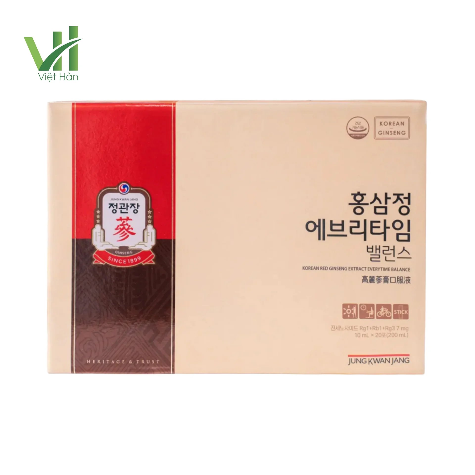 Tinh Chất Hồng Sâm Pha Sẵn KGC Extract Everytime Balance – Hộp 20 gói x 10ml