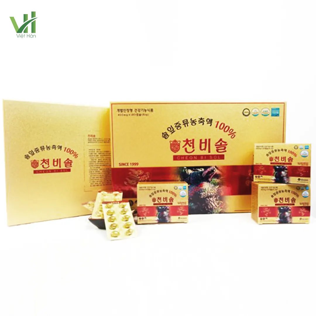 Tinh dầu thông đỏ Hàn Quốc Cheon Bi Sol cao cấp hộp 180 viên