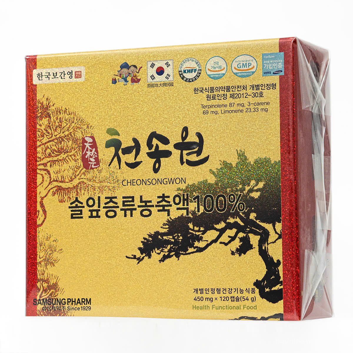 Tinh dầu thông đỏ chính phủ Cheonsongwon Hàn Quốc Hộp 120 viên 4