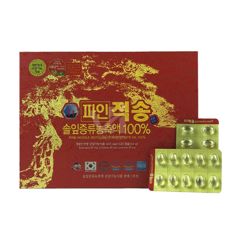 Tinh dầu thông đỏ chính phủ Hàn Quốc mẫu mới hộp 120 viên 4