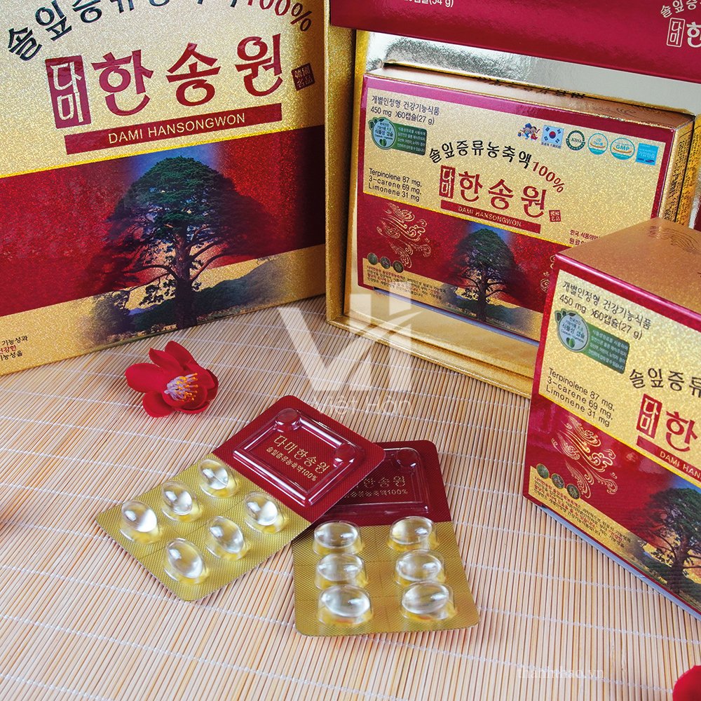 Tinh dầu thông đỏ Dami Hansongwon 120 viên – Hàng nội địa bán tại trung tâm 4