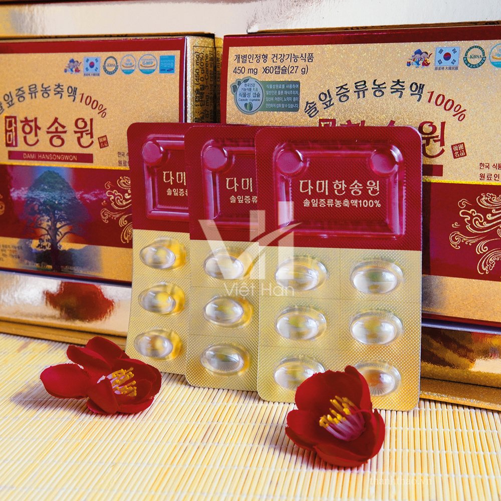 Tinh dầu thông đỏ Dami Hansongwon 120 viên – Hàng nội địa bán tại trung tâm 5