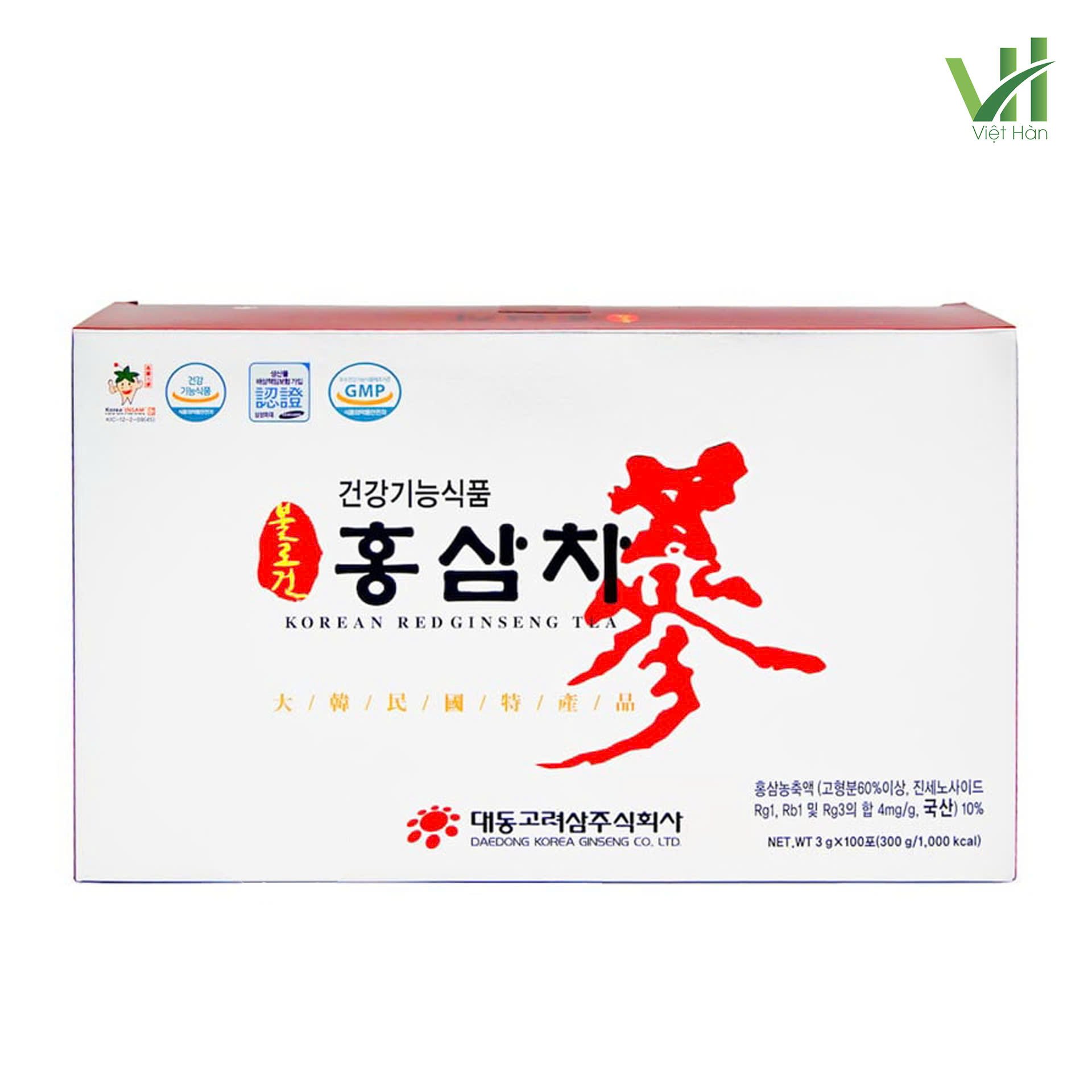 Trà Hồng Sâm Daedong Hàn Quốc Hộp 100 gói x 3g